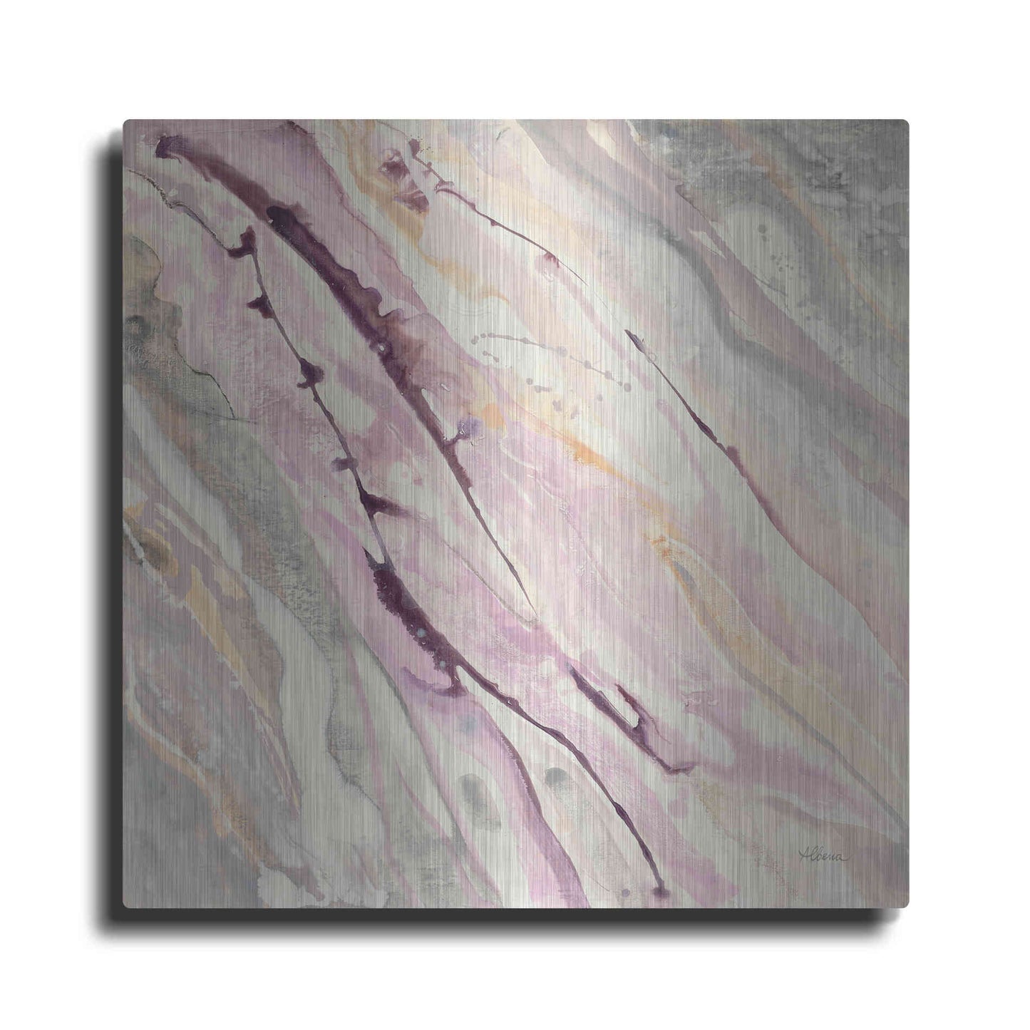 Luxe Metal Art 'Flowing I' by Albena Hristova, Metal Wall Art