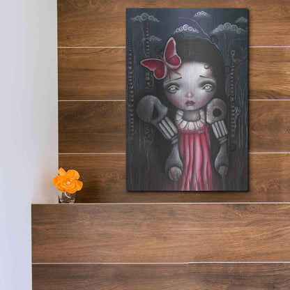 Luxe Metal Art 'Bones And Butterflies' by Abril Andrade, Metal Wall Art,12x16