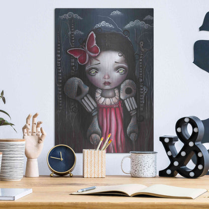 Luxe Metal Art 'Bones And Butterflies' by Abril Andrade, Metal Wall Art,12x16