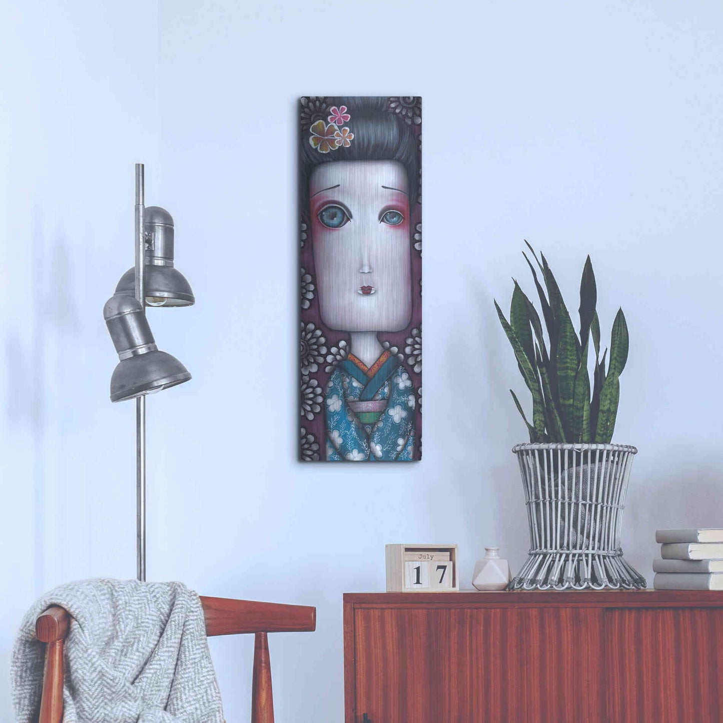 Luxe Metal Art 'Inevitable Silence' by Abril Andrade, Metal Wall Art,12x36