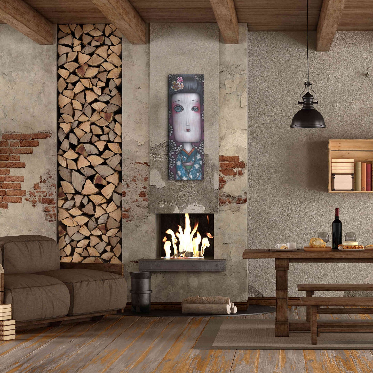 Luxe Metal Art 'Inevitable Silence' by Abril Andrade, Metal Wall Art,16x48