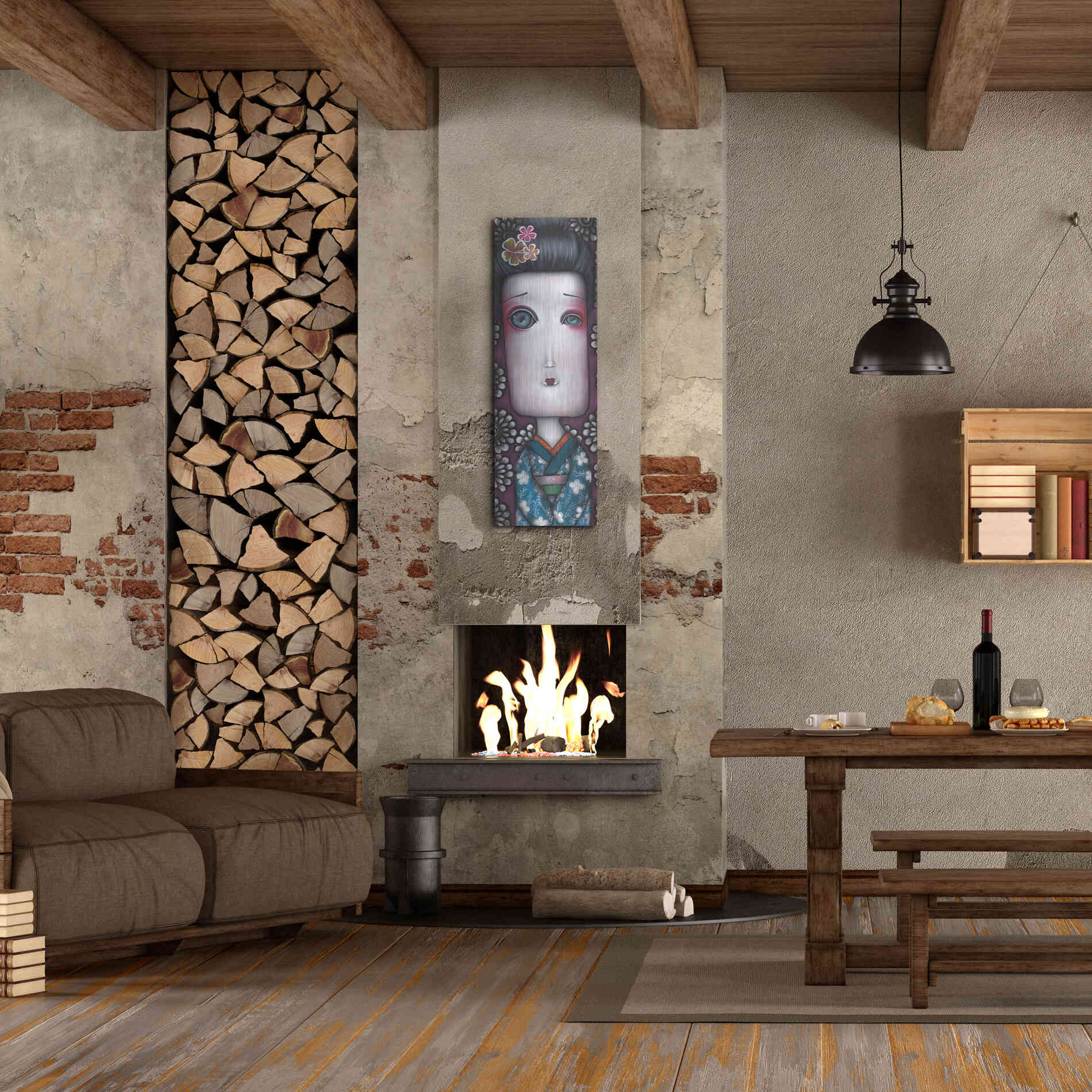 Luxe Metal Art 'Inevitable Silence' by Abril Andrade, Metal Wall Art,16x48