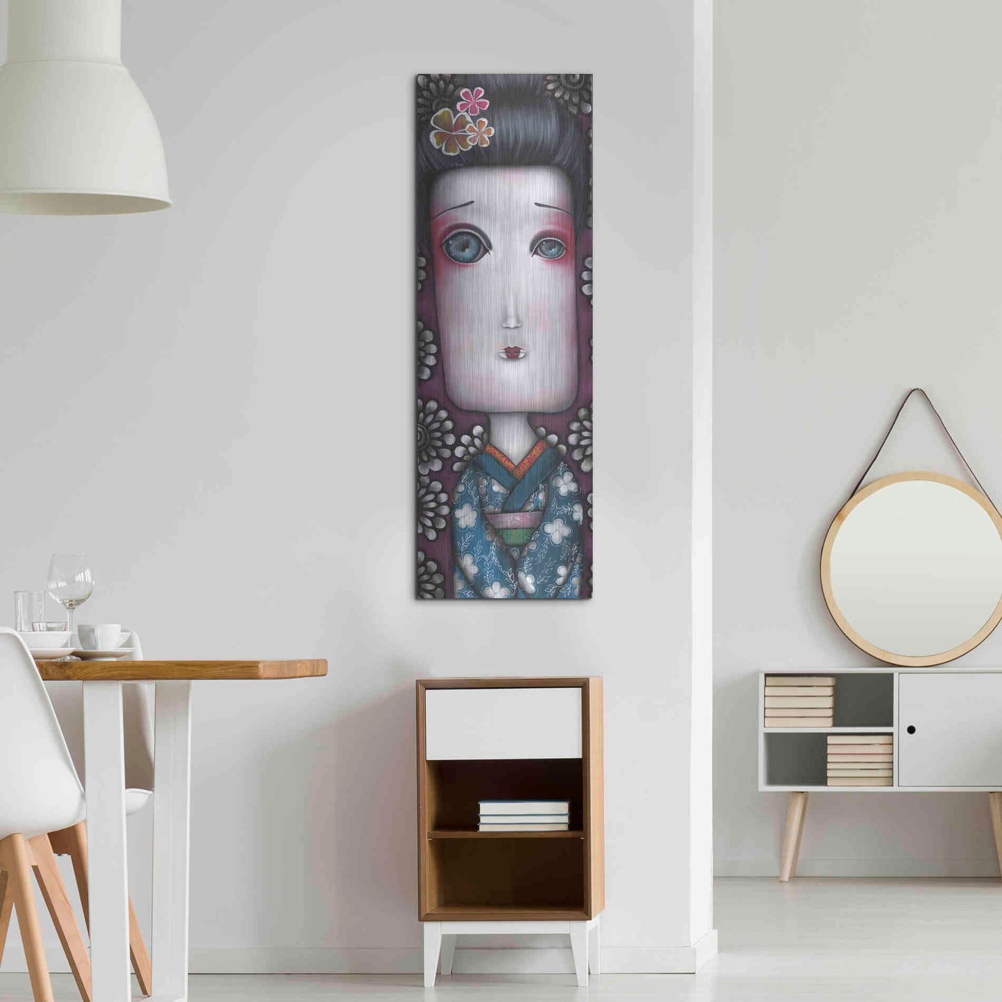 Luxe Metal Art 'Inevitable Silence' by Abril Andrade, Metal Wall Art,16x48