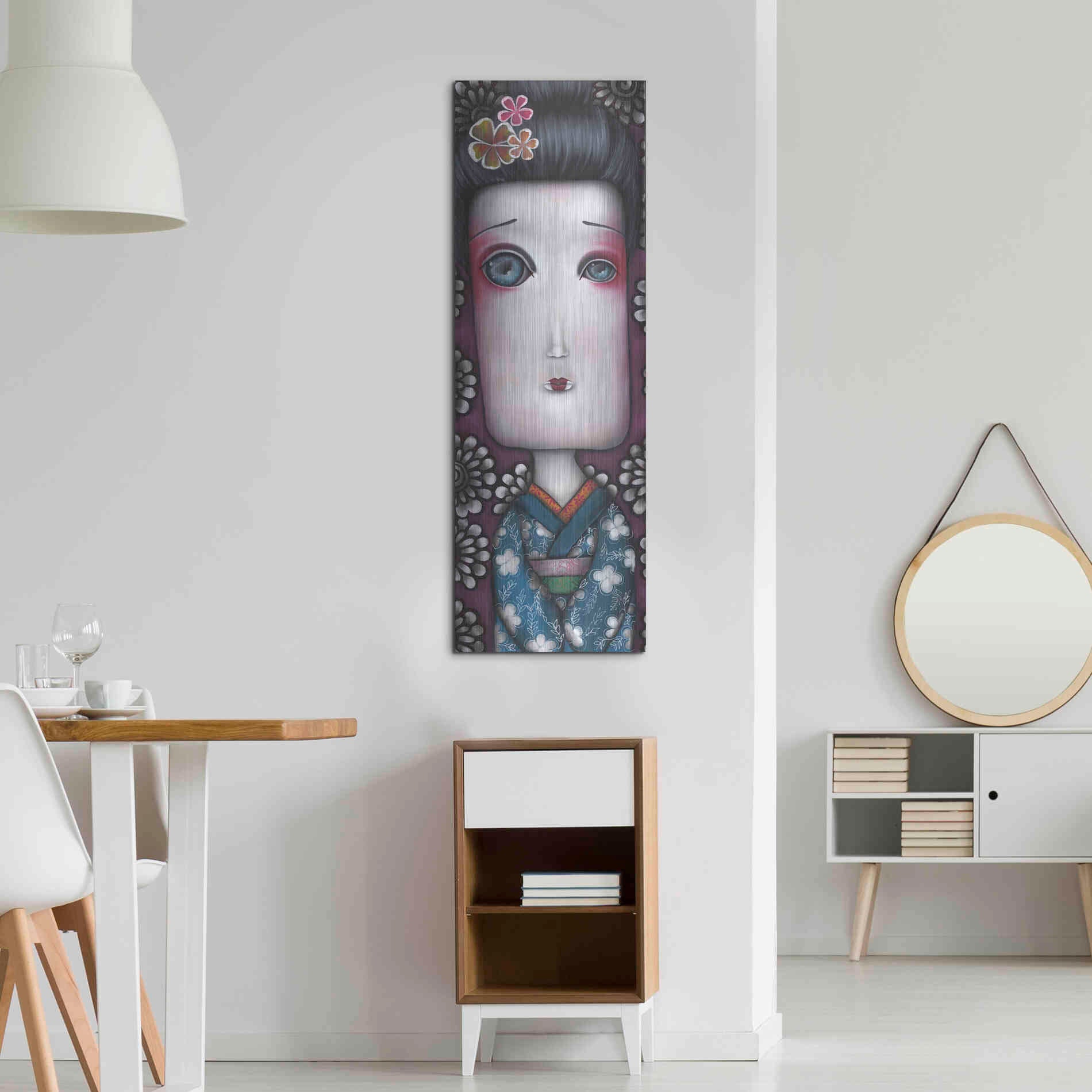 Luxe Metal Art 'Inevitable Silence' by Abril Andrade, Metal Wall Art,16x48