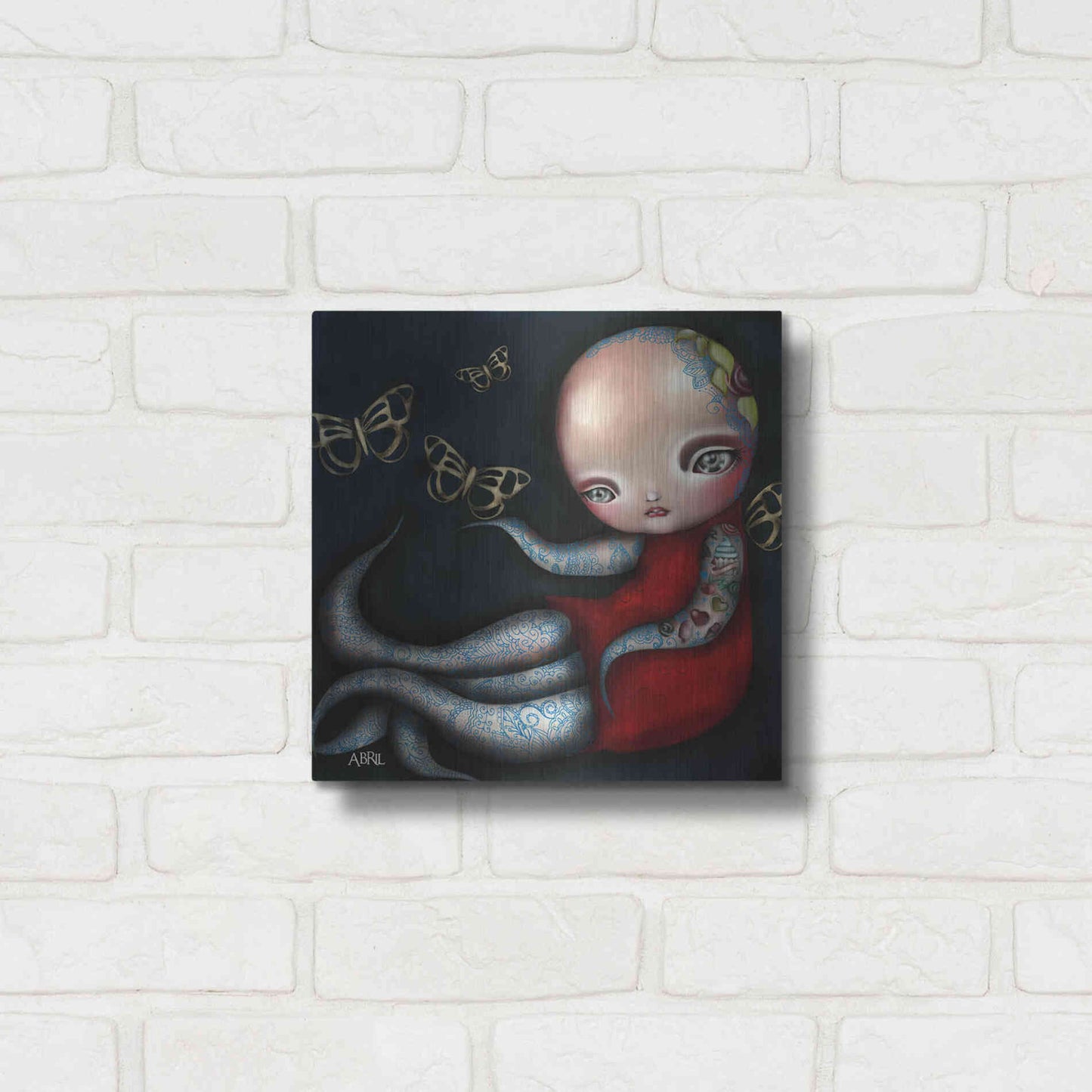 Luxe Metal Art 'Jinxi' by Abril Andrade, Metal Wall Art,12x12