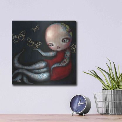 Luxe Metal Art 'Jinxi' by Abril Andrade, Metal Wall Art,12x12