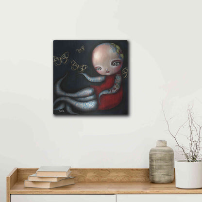 Luxe Metal Art 'Jinxi' by Abril Andrade, Metal Wall Art,12x12