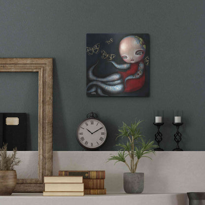 Luxe Metal Art 'Jinxi' by Abril Andrade, Metal Wall Art,12x12