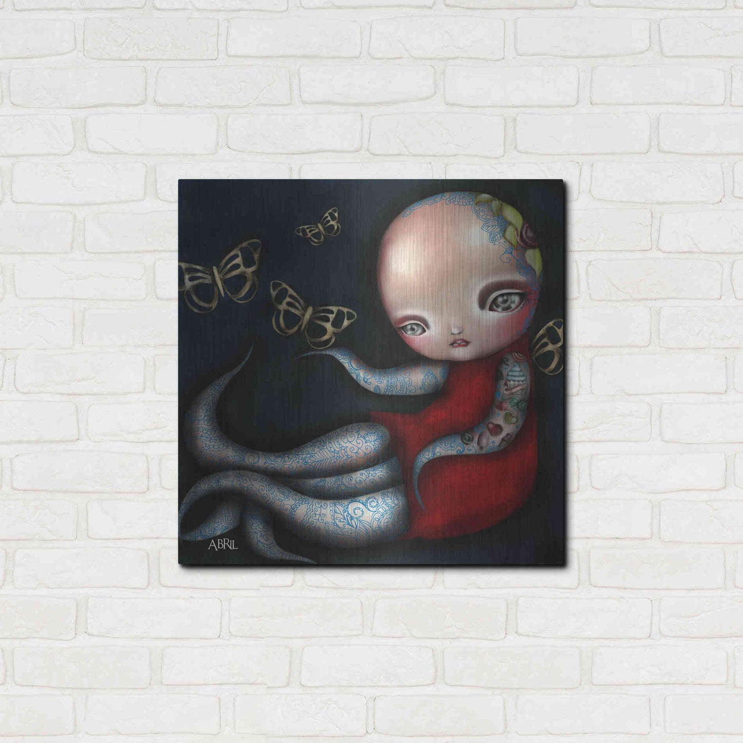 Luxe Metal Art 'Jinxi' by Abril Andrade, Metal Wall Art,24x24