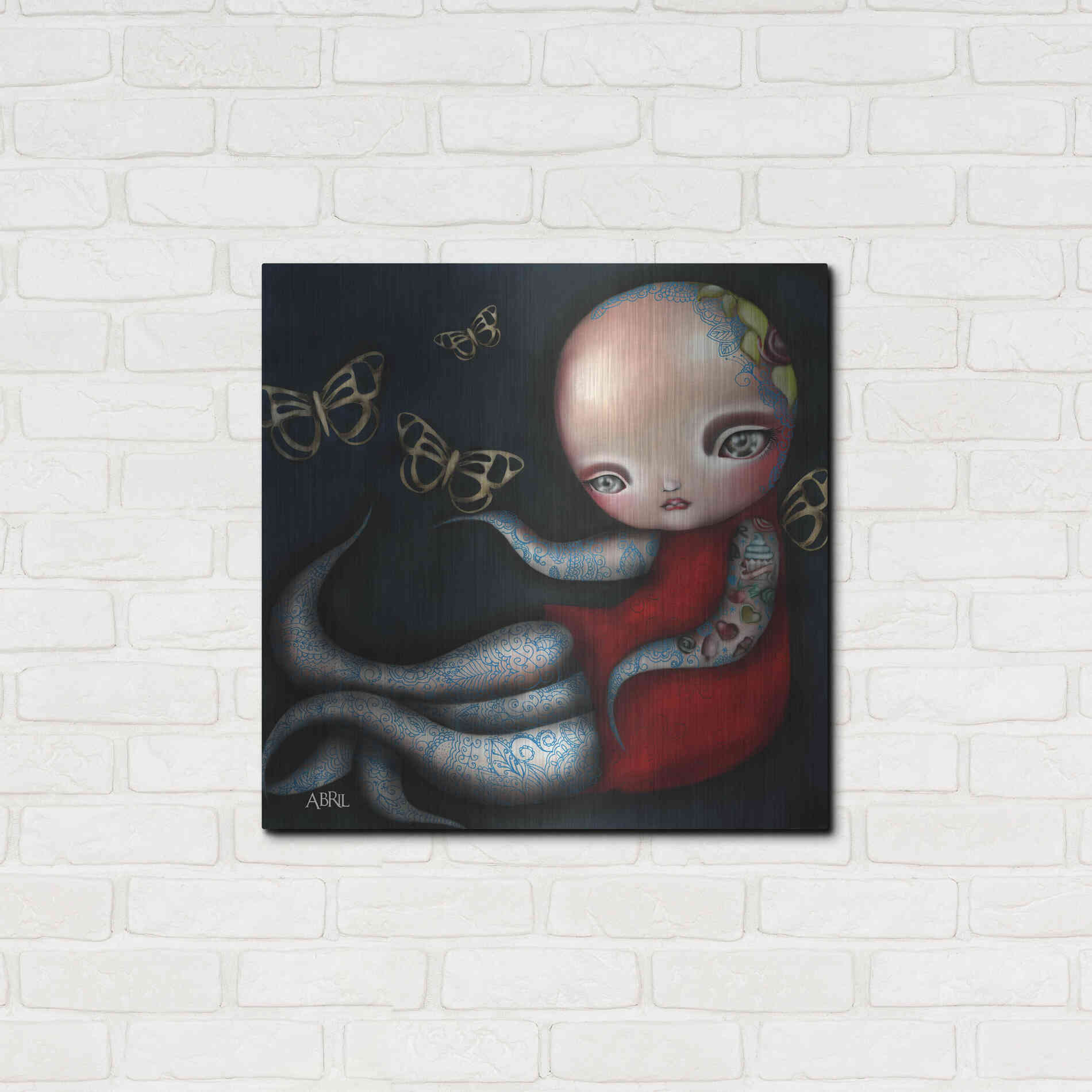 Luxe Metal Art 'Jinxi' by Abril Andrade, Metal Wall Art,24x24