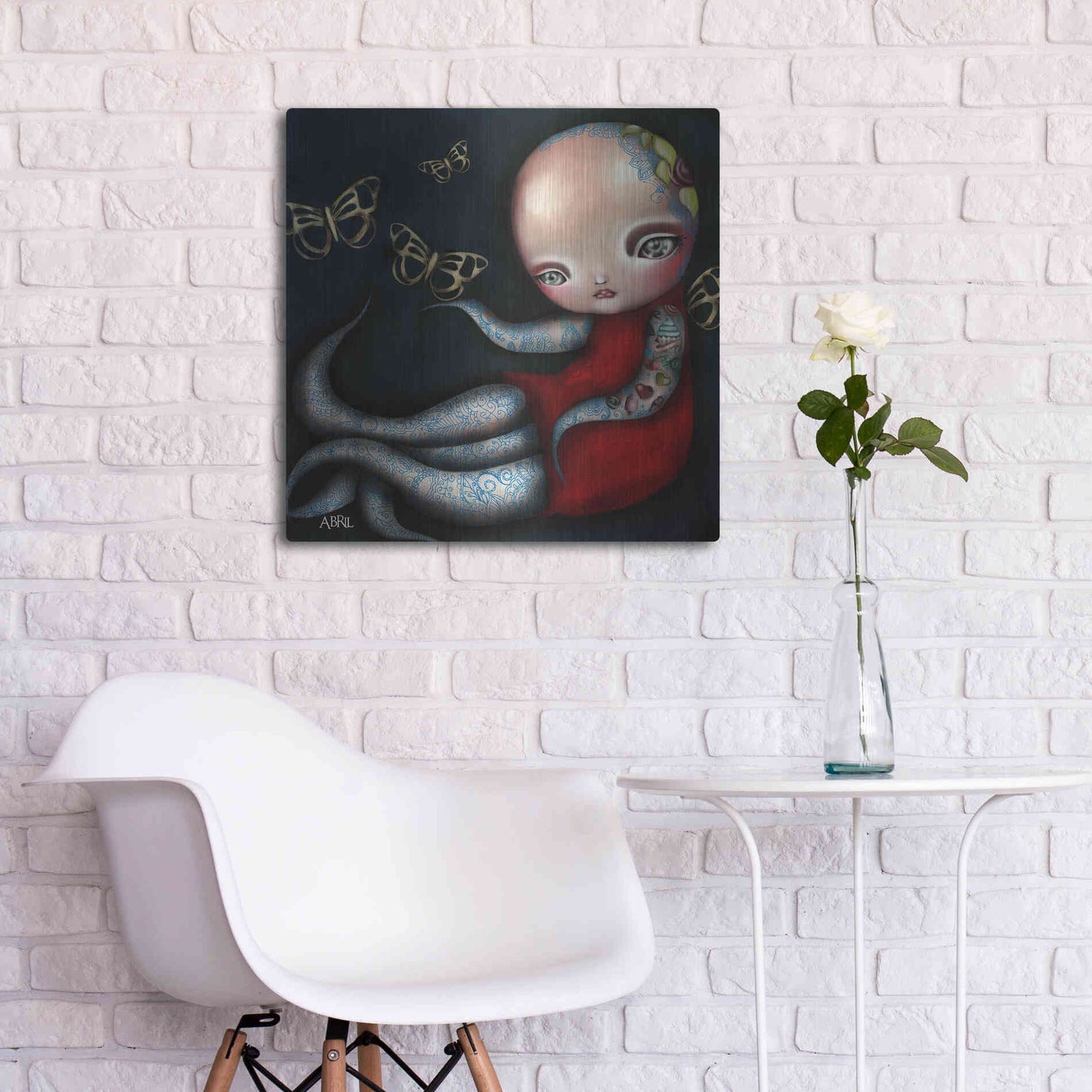 Luxe Metal Art 'Jinxi' by Abril Andrade, Metal Wall Art,24x24