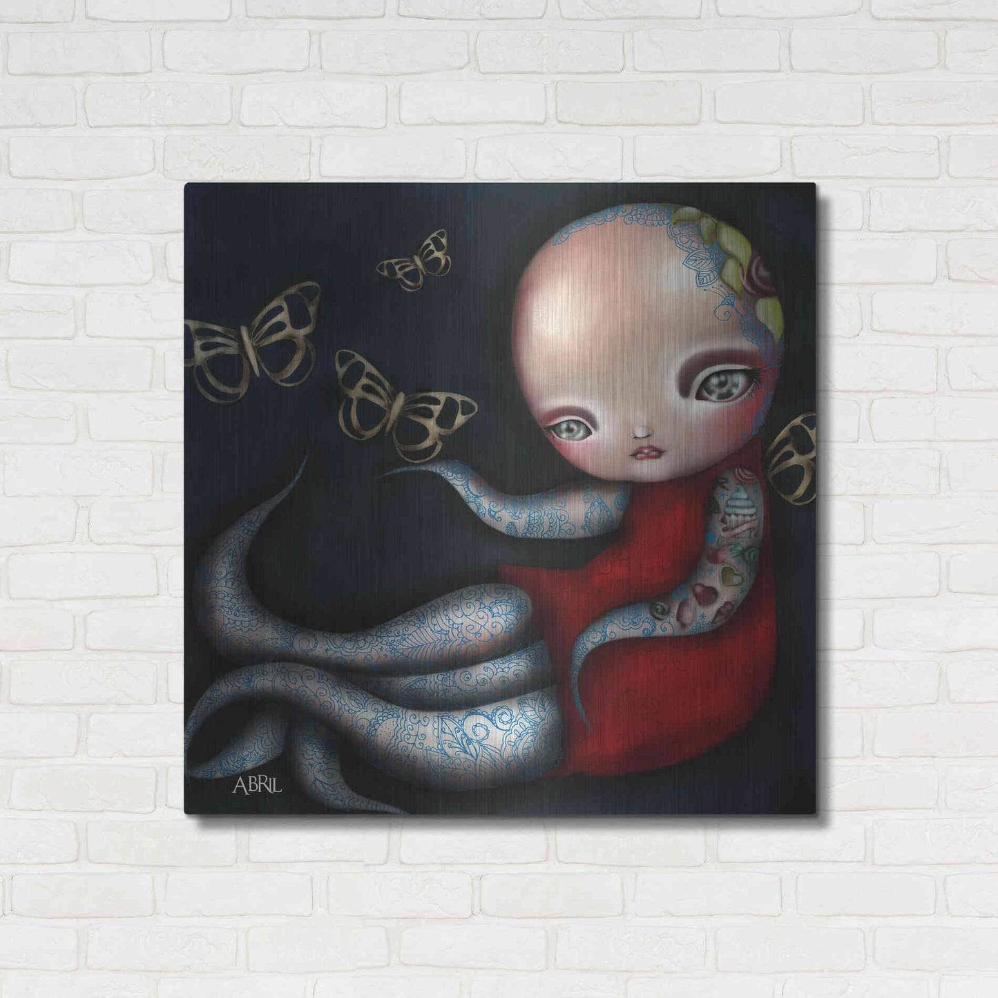 Luxe Metal Art 'Jinxi' by Abril Andrade, Metal Wall Art,36x36