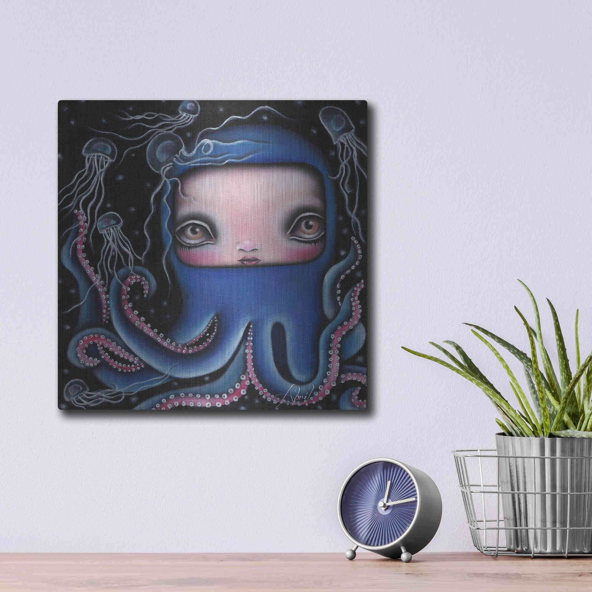 Luxe Metal Art 'Jolenta' by Abril Andrade, Metal Wall Art,12x12