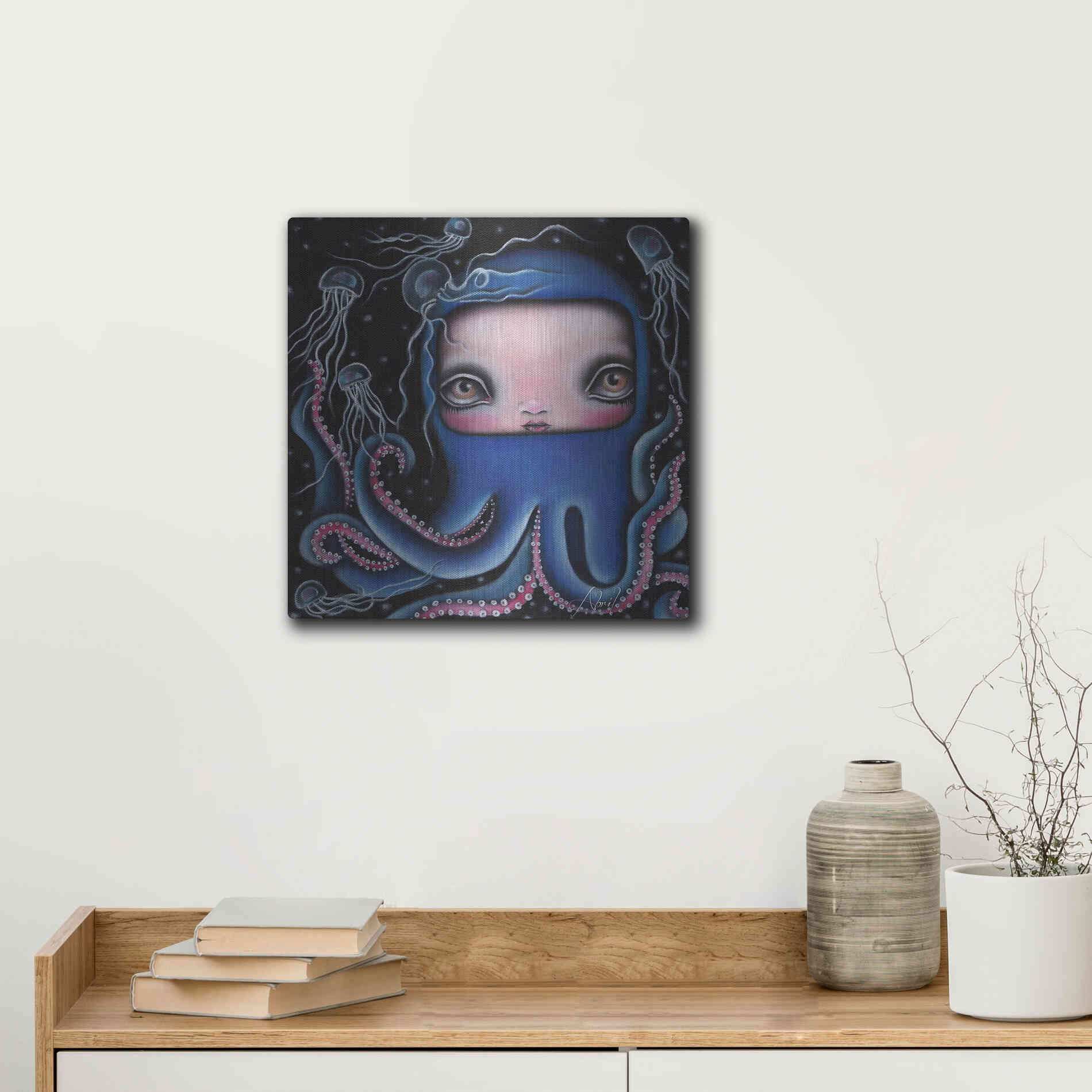 Luxe Metal Art 'Jolenta' by Abril Andrade, Metal Wall Art,12x12