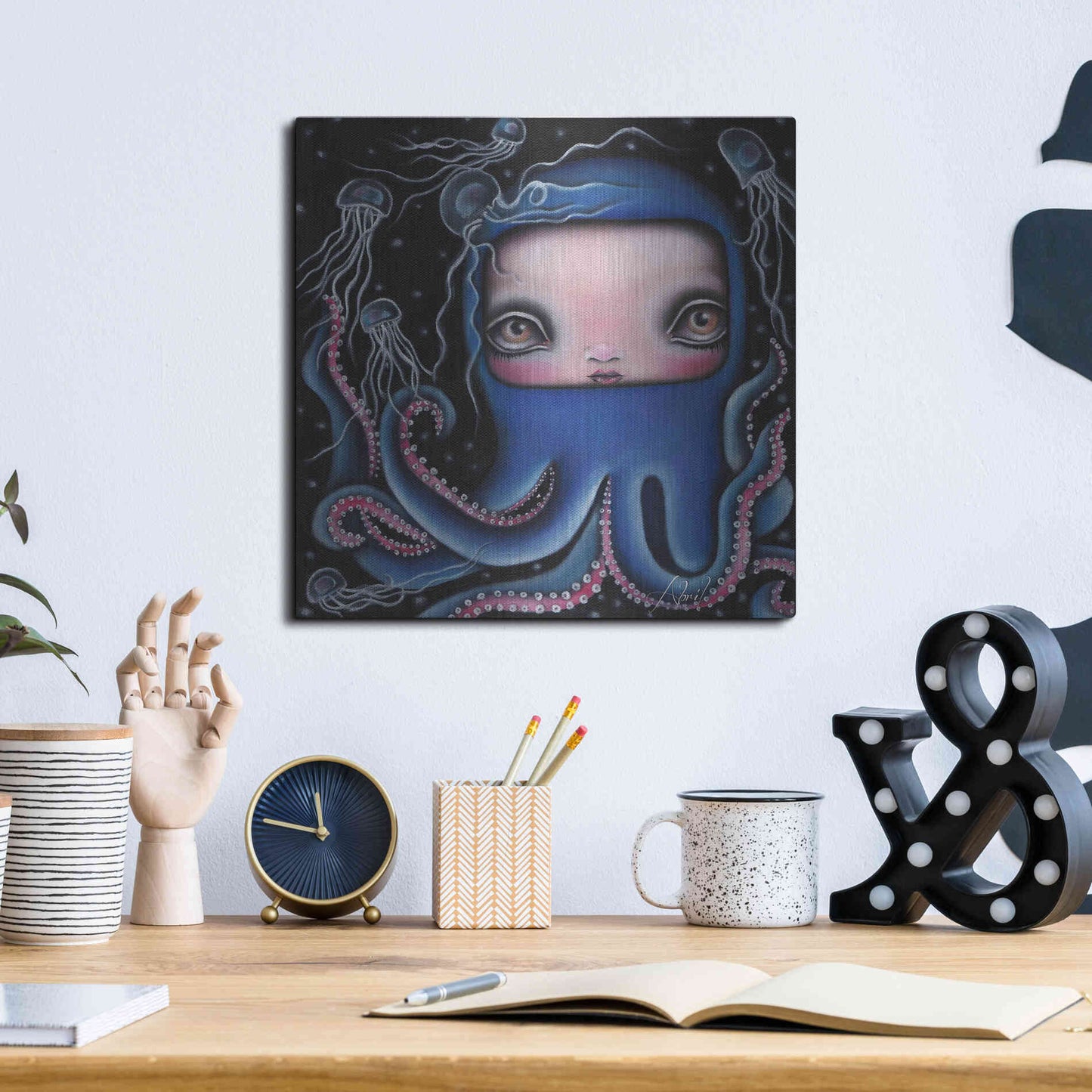 Luxe Metal Art 'Jolenta' by Abril Andrade, Metal Wall Art,12x12