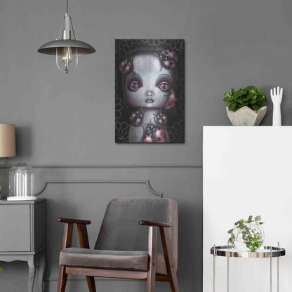 Luxe Metal Art 'Ladybug Girl' by Abril Andrade, Metal Wall Art,16x24