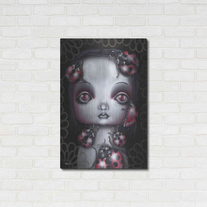 Luxe Metal Art 'Ladybug Girl' by Abril Andrade, Metal Wall Art,24x36