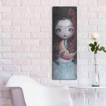 Luxe Metal Art 'Moon Keeper' by Abril Andrade, Metal Wall Art,12x36