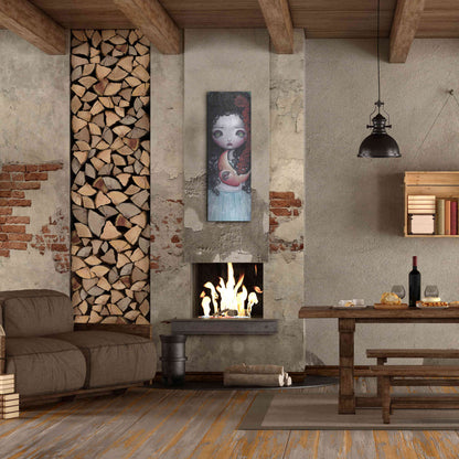 Luxe Metal Art 'Moon Keeper' by Abril Andrade, Metal Wall Art,16x48