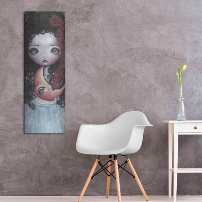 Luxe Metal Art 'Moon Keeper' by Abril Andrade, Metal Wall Art,16x48