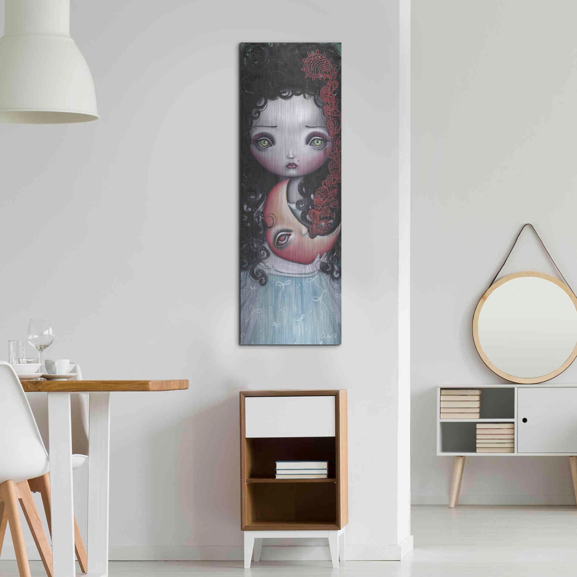 Luxe Metal Art 'Moon Keeper' by Abril Andrade, Metal Wall Art,16x48