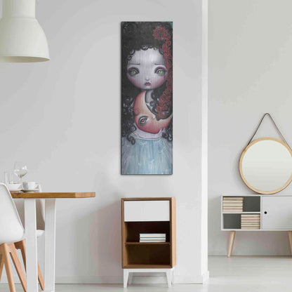 Luxe Metal Art 'Moon Keeper' by Abril Andrade, Metal Wall Art,16x48