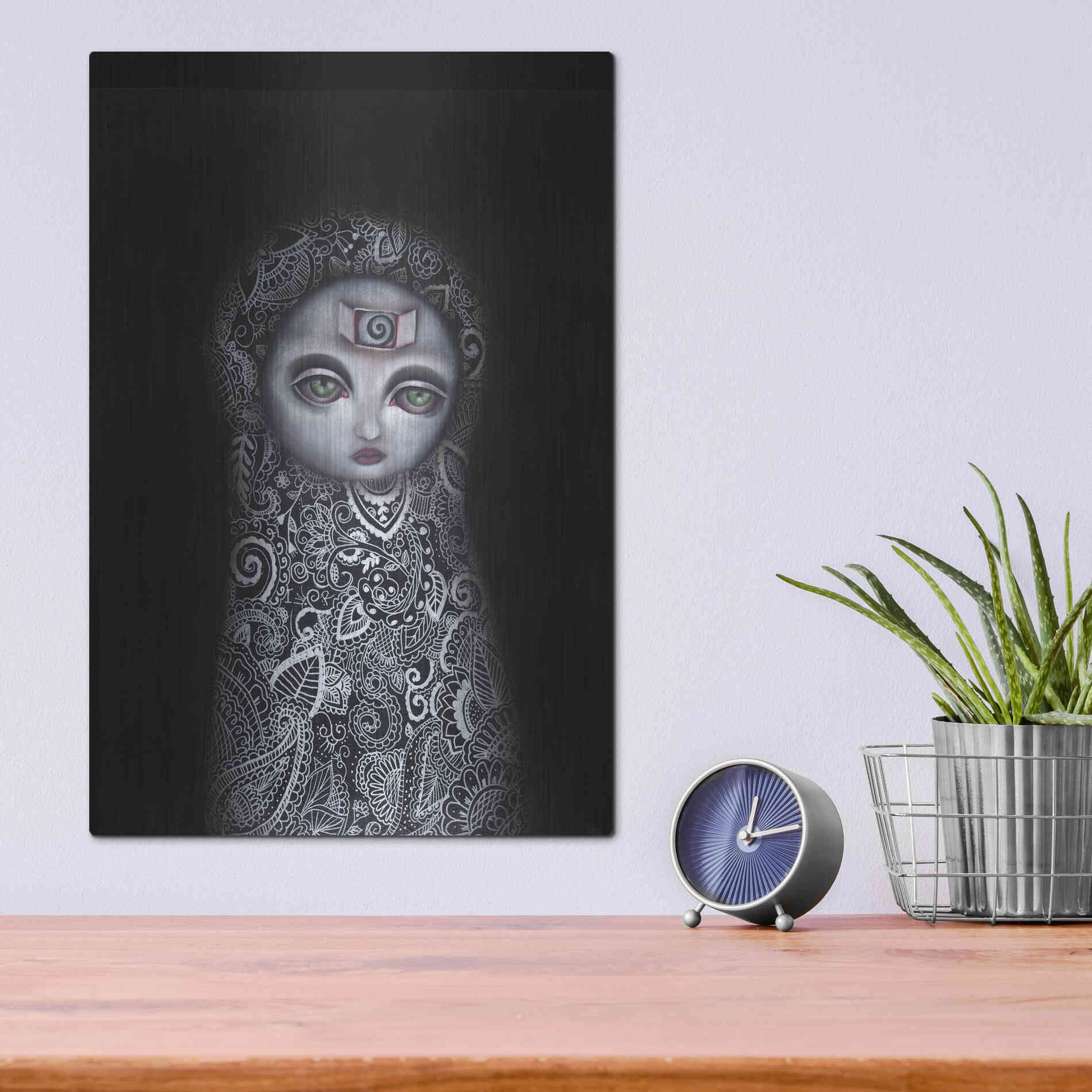 Luxe Metal Art 'Secretos' by Abril Andrade, Metal Wall Art,12x16