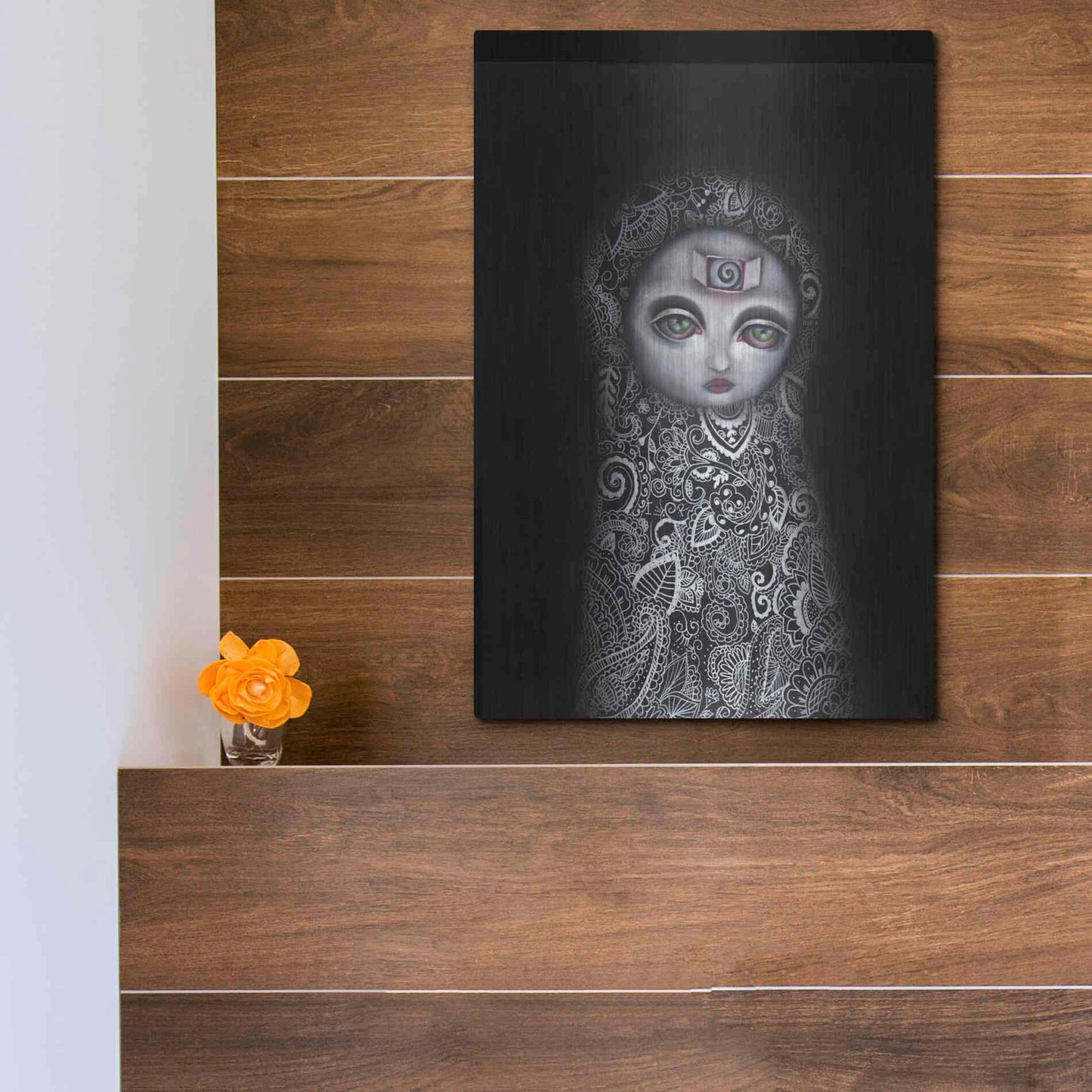 Luxe Metal Art 'Secretos' by Abril Andrade, Metal Wall Art,12x16