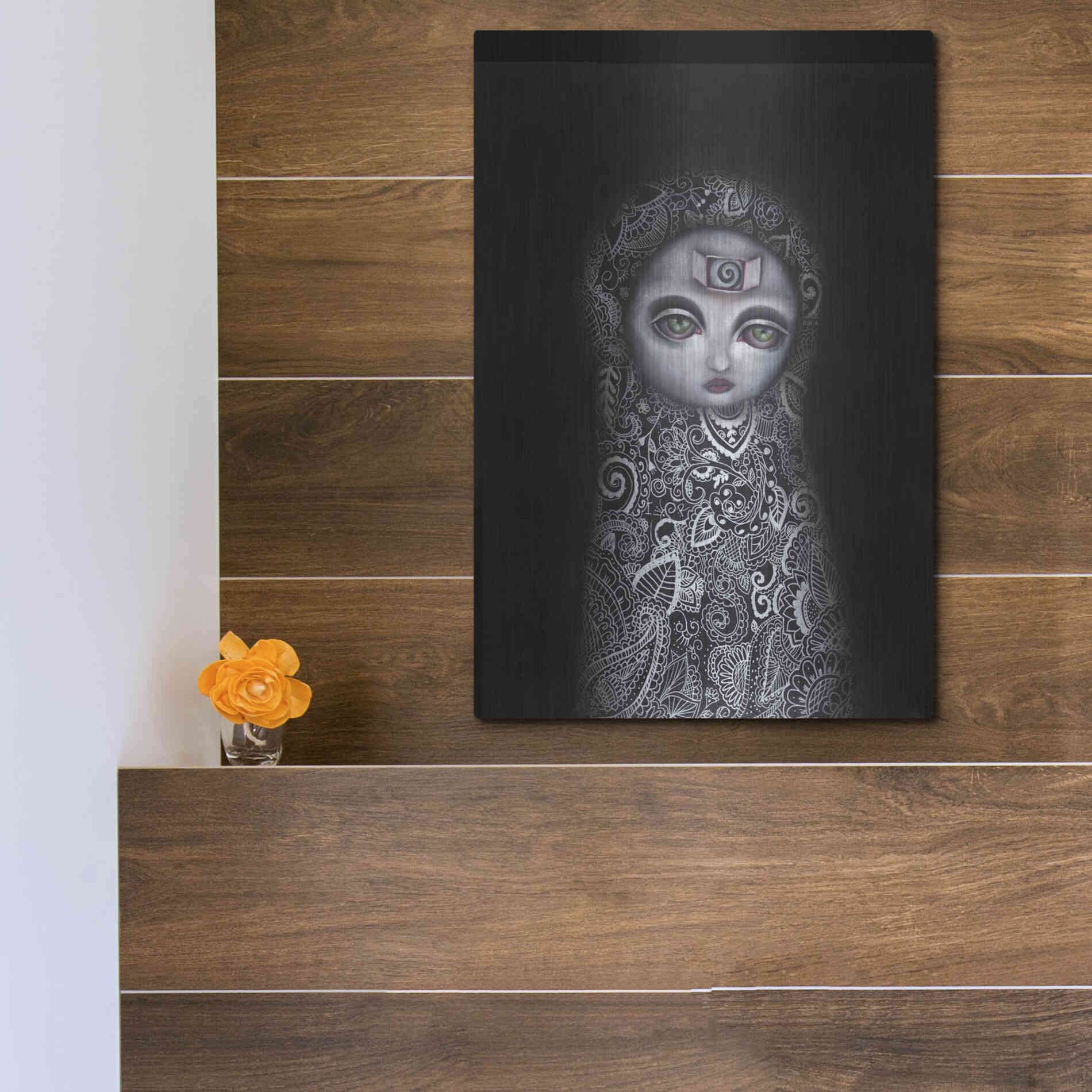 Luxe Metal Art 'Secretos' by Abril Andrade, Metal Wall Art,12x16