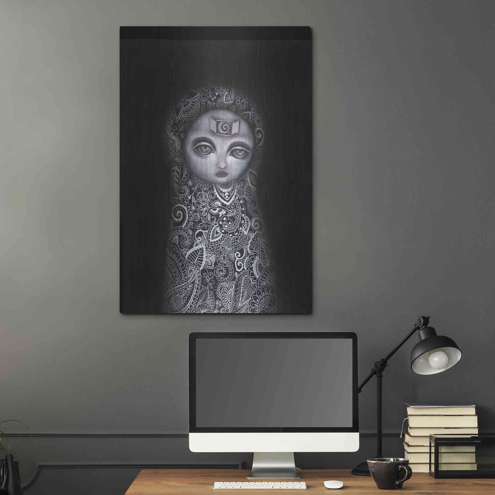 Luxe Metal Art 'Secretos' by Abril Andrade, Metal Wall Art,24x36