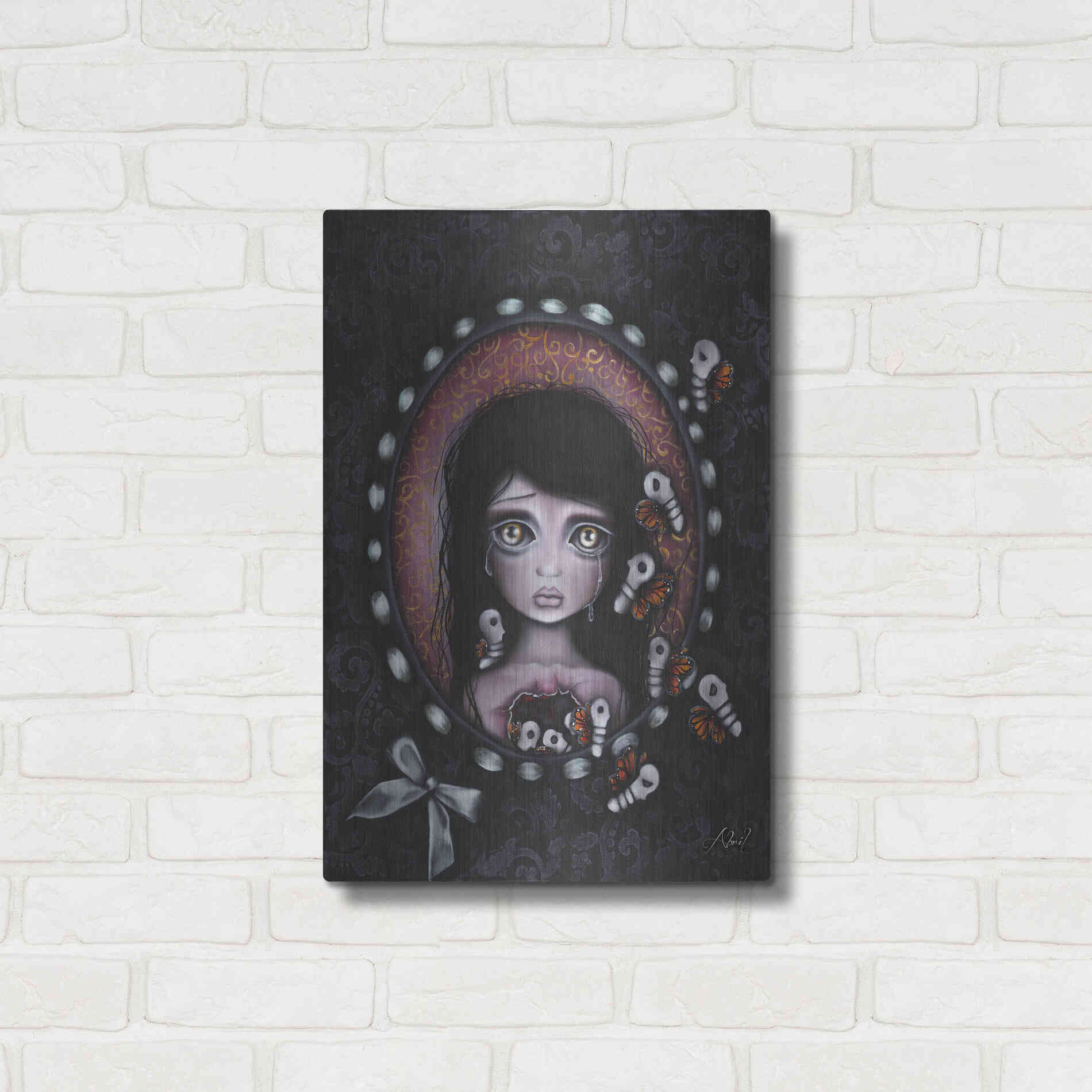 Luxe Metal Art 'Within Me' by Abril Andrade, Metal Wall Art,16x24