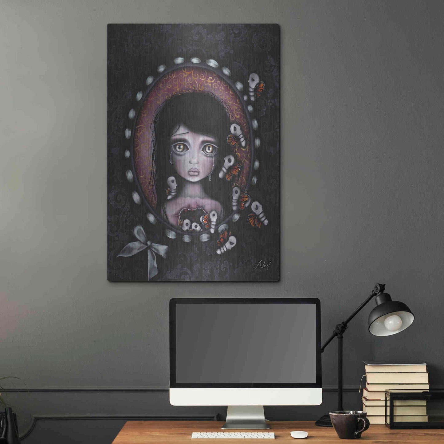 Luxe Metal Art 'Within Me' by Abril Andrade, Metal Wall Art,24x36