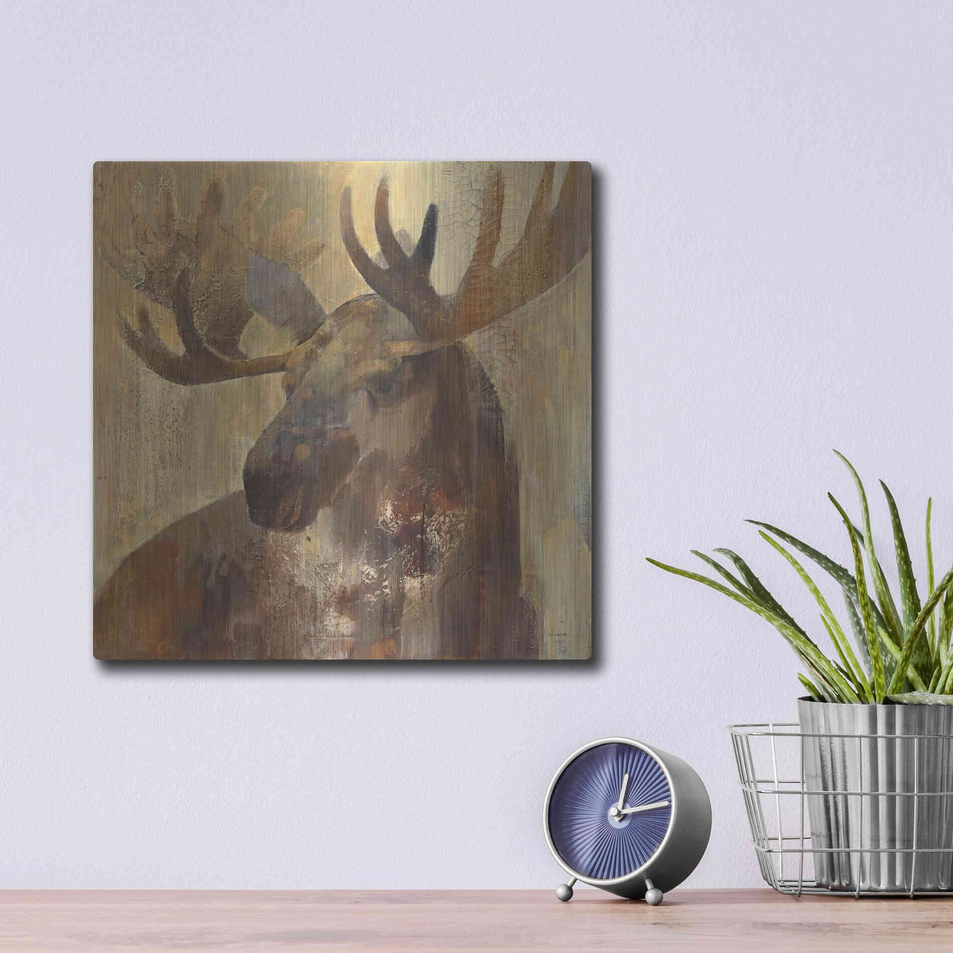 Luxe Metal Art 'Into the Wild II' by Albena Hristova, Metal Wall Art,12x12