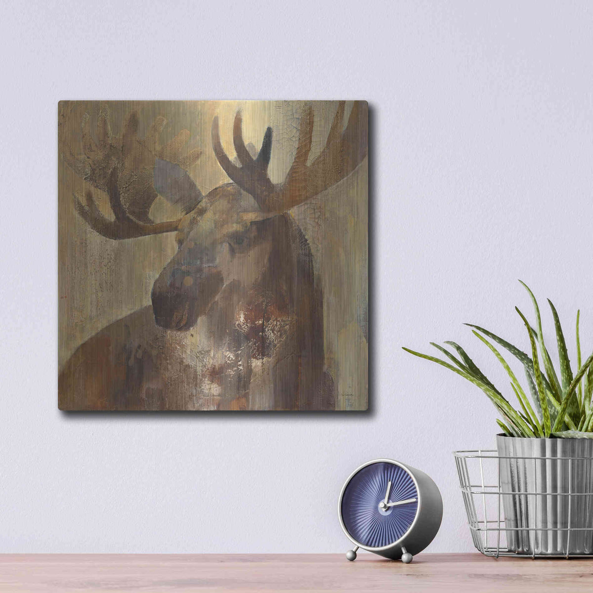 Luxe Metal Art 'Into the Wild II' by Albena Hristova, Metal Wall Art,12x12