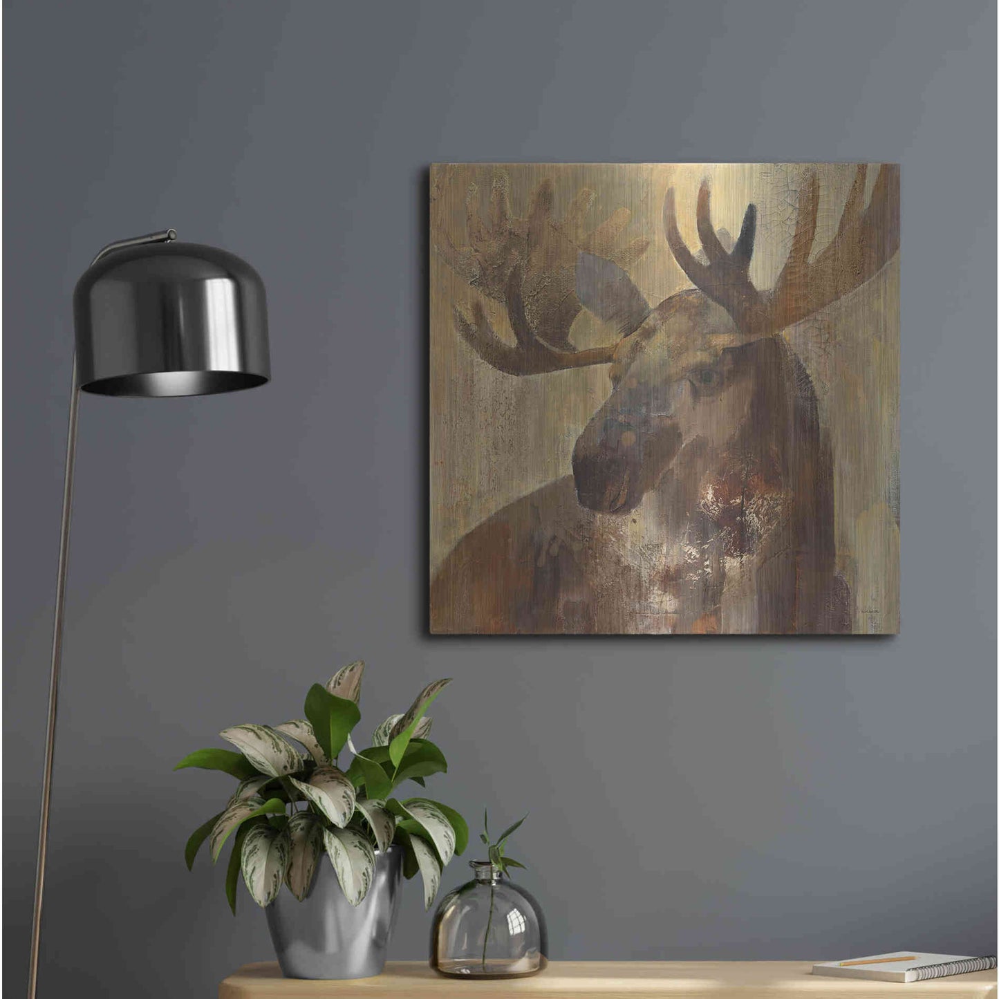 Luxe Metal Art 'Into the Wild II' by Albena Hristova, Metal Wall Art,24x24