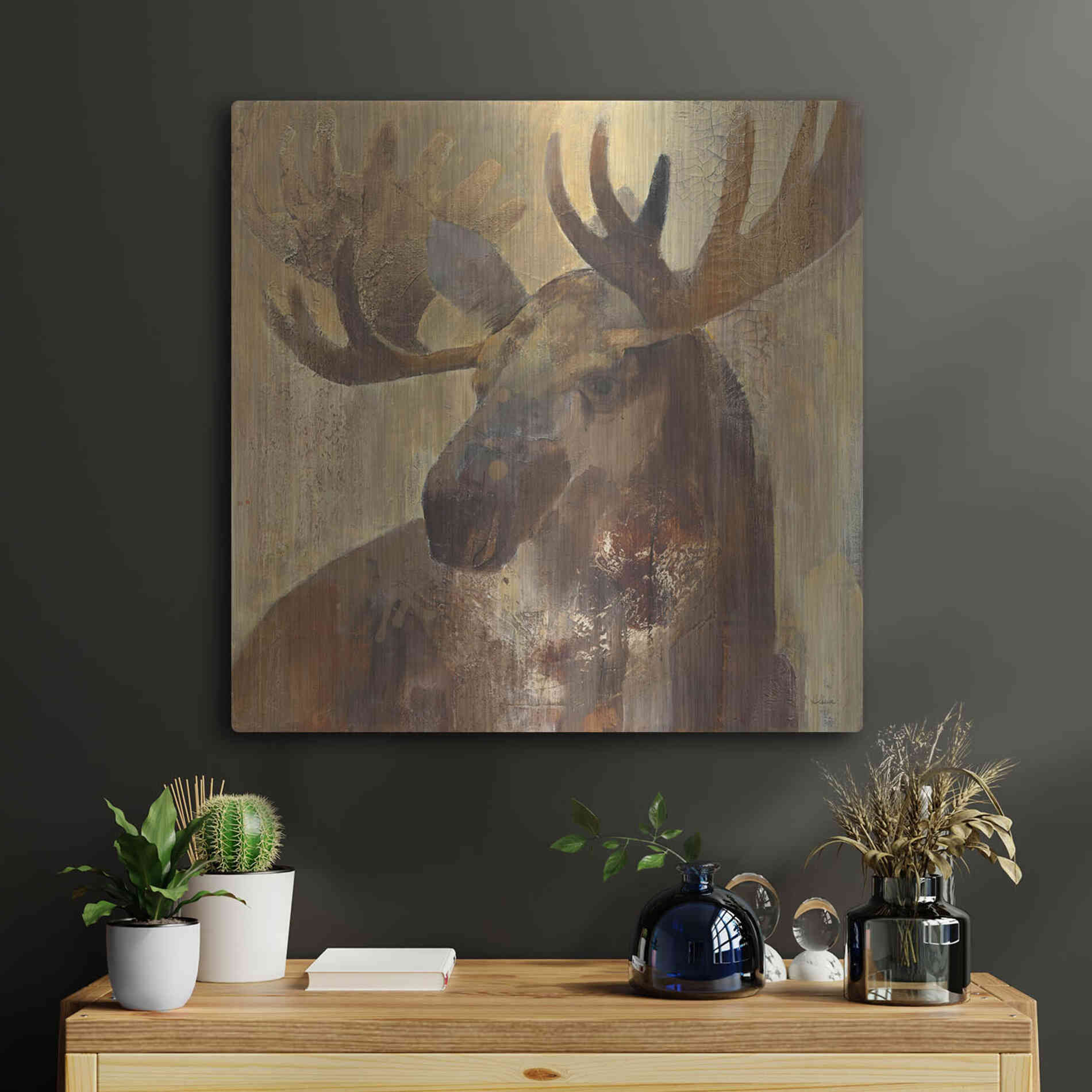 Luxe Metal Art 'Into the Wild II' by Albena Hristova, Metal Wall Art,24x24