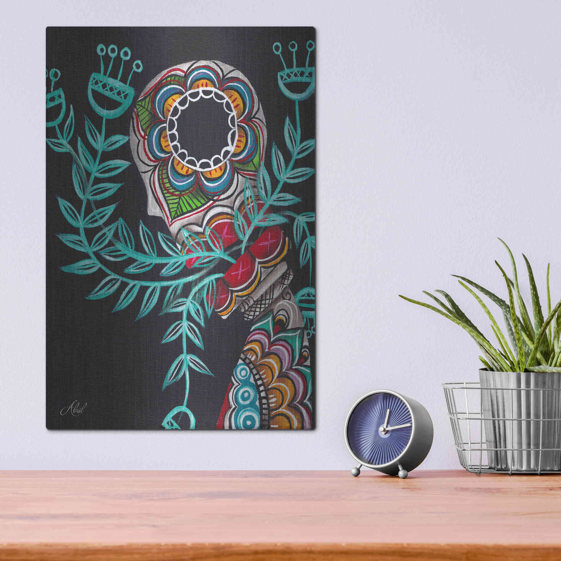 Luxe Metal Art 'Innermost' by Abril Andrade, Metal Wall Art,12x16