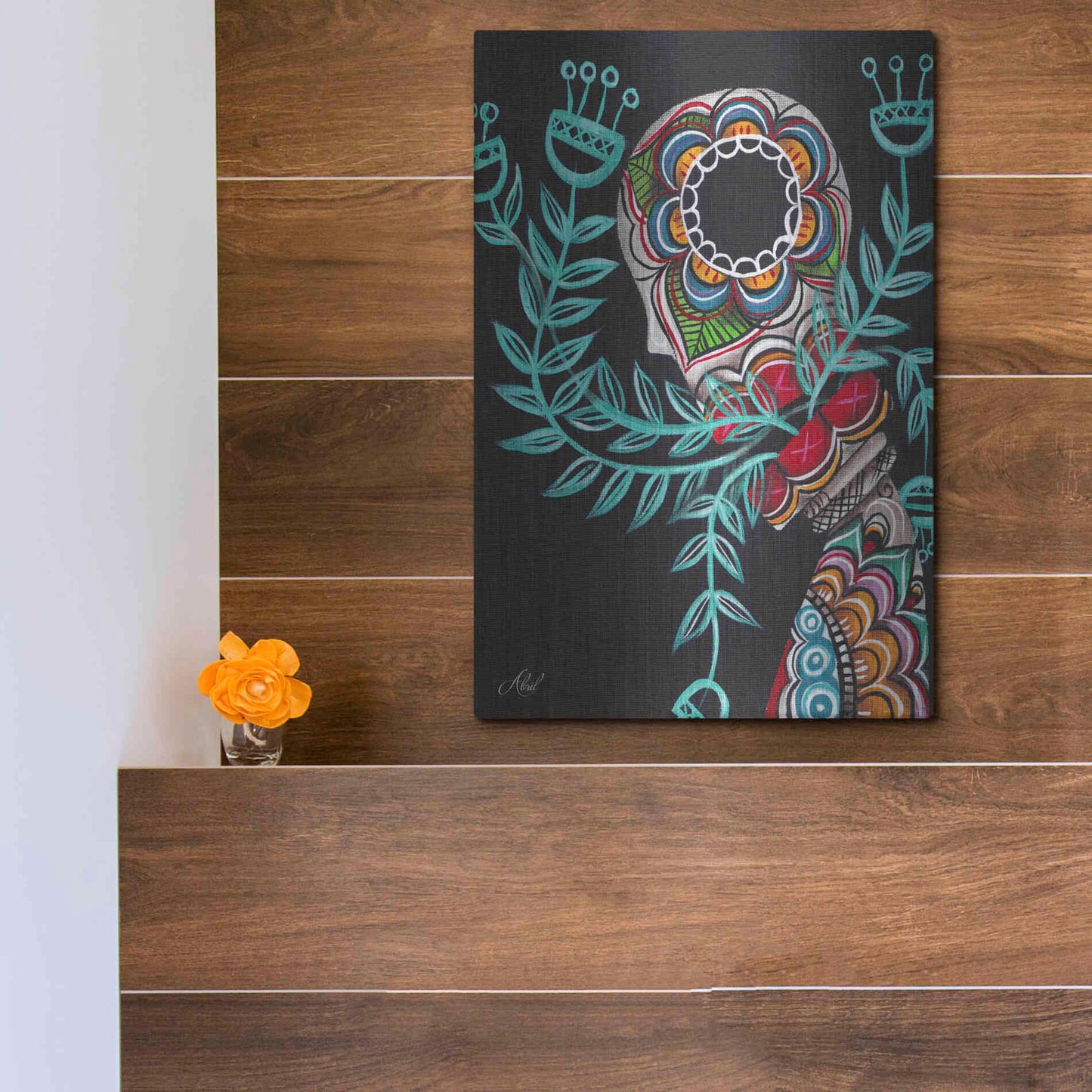 Luxe Metal Art 'Innermost' by Abril Andrade, Metal Wall Art,12x16