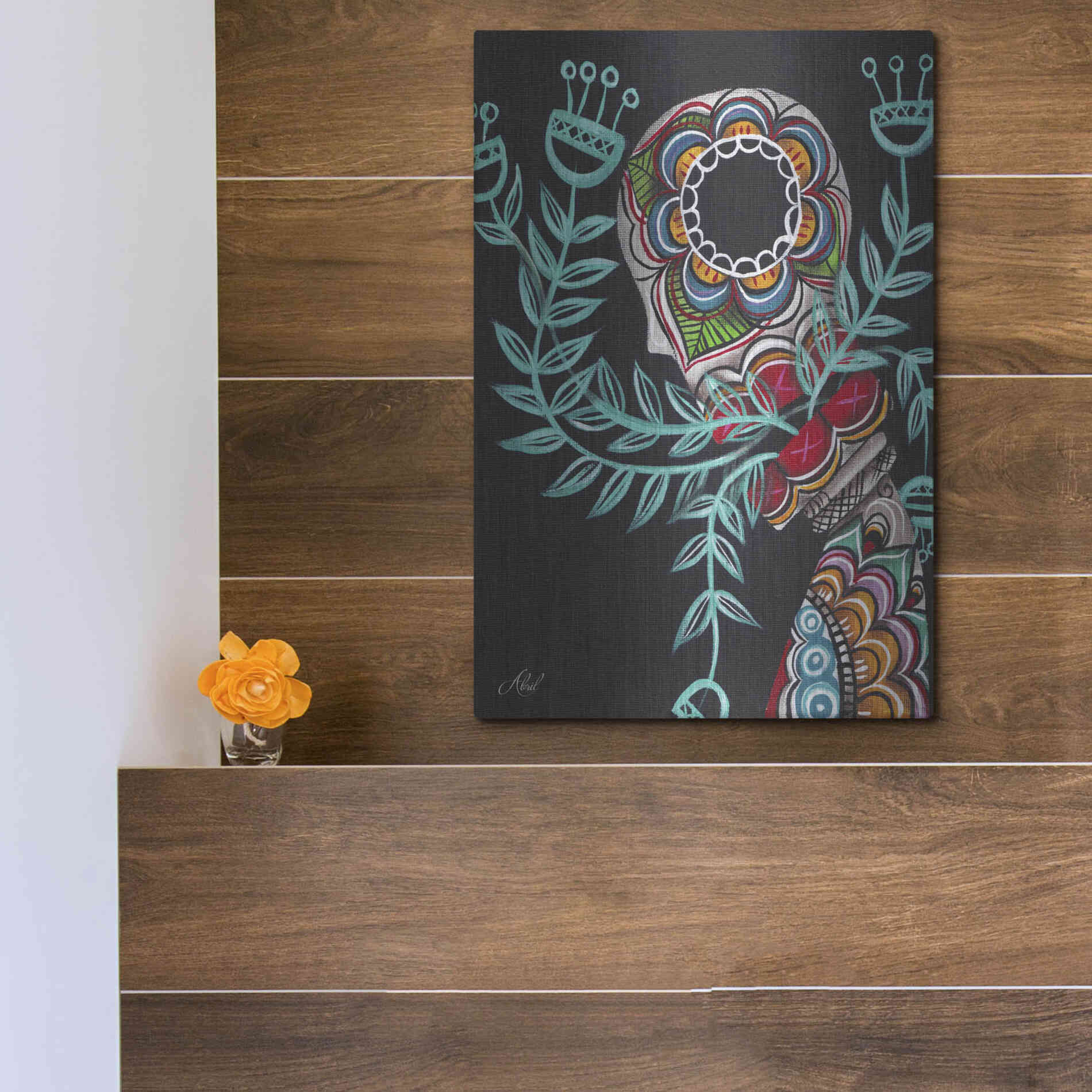 Luxe Metal Art 'Innermost' by Abril Andrade, Metal Wall Art,12x16