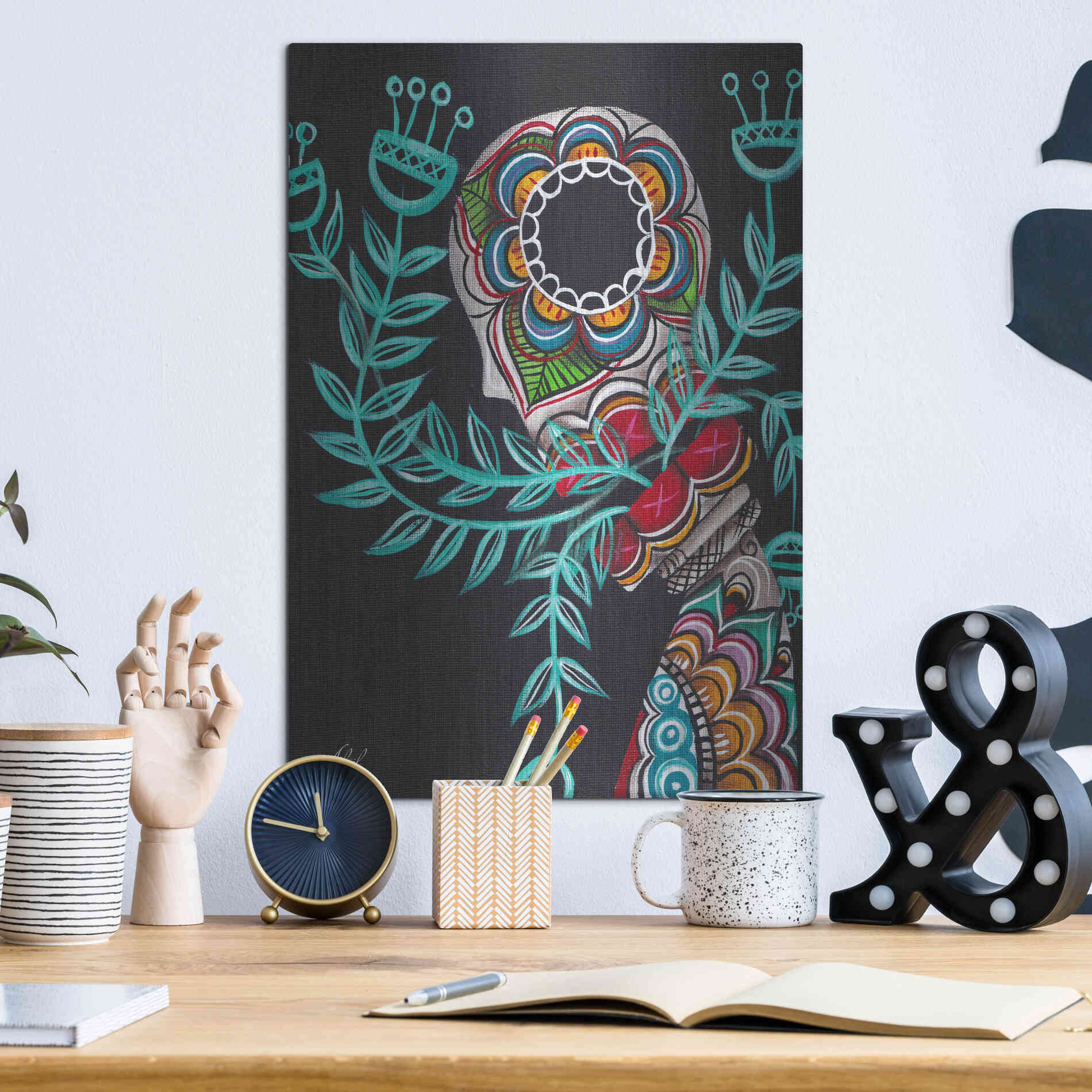 Luxe Metal Art 'Innermost' by Abril Andrade, Metal Wall Art,12x16