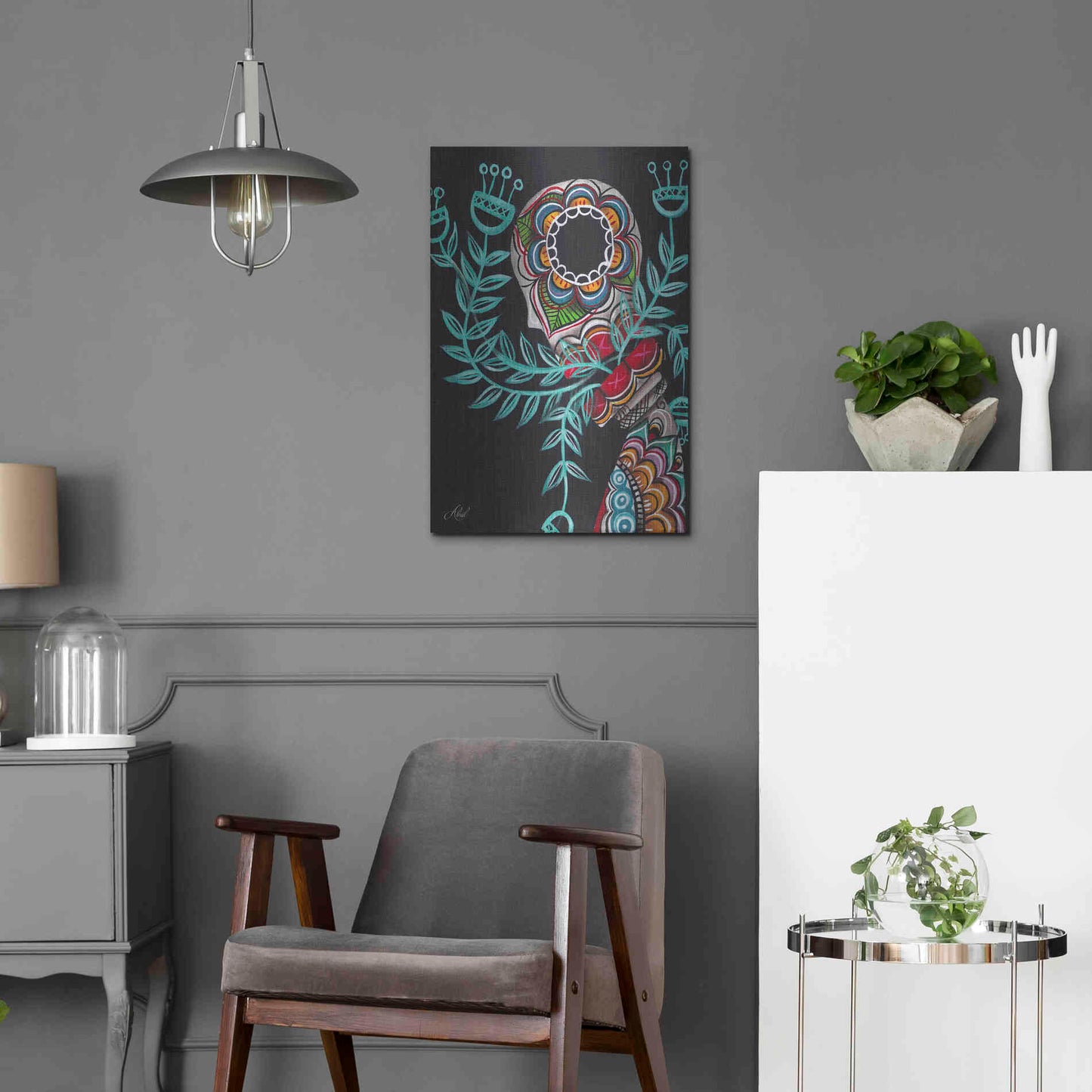 Luxe Metal Art 'Innermost' by Abril Andrade, Metal Wall Art,16x24