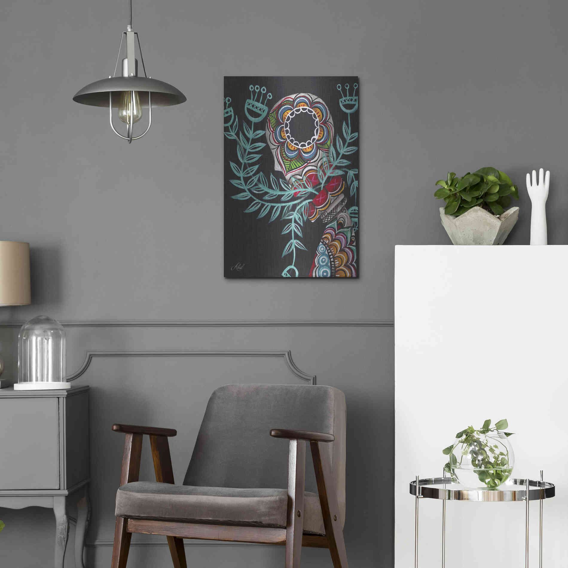 Luxe Metal Art 'Innermost' by Abril Andrade, Metal Wall Art,16x24