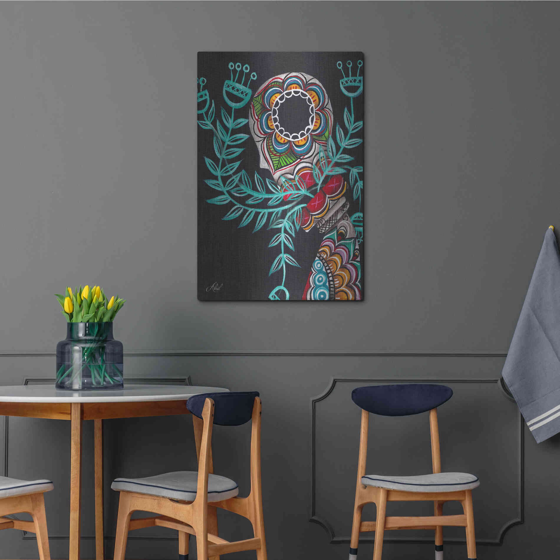 Luxe Metal Art 'Innermost' by Abril Andrade, Metal Wall Art,24x36