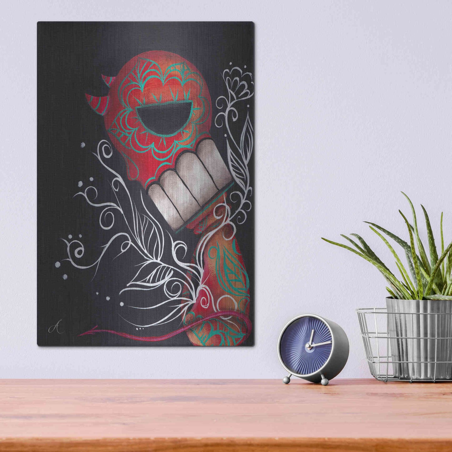 Luxe Metal Art 'Perdition' by Abril Andrade, Metal Wall Art,12x16