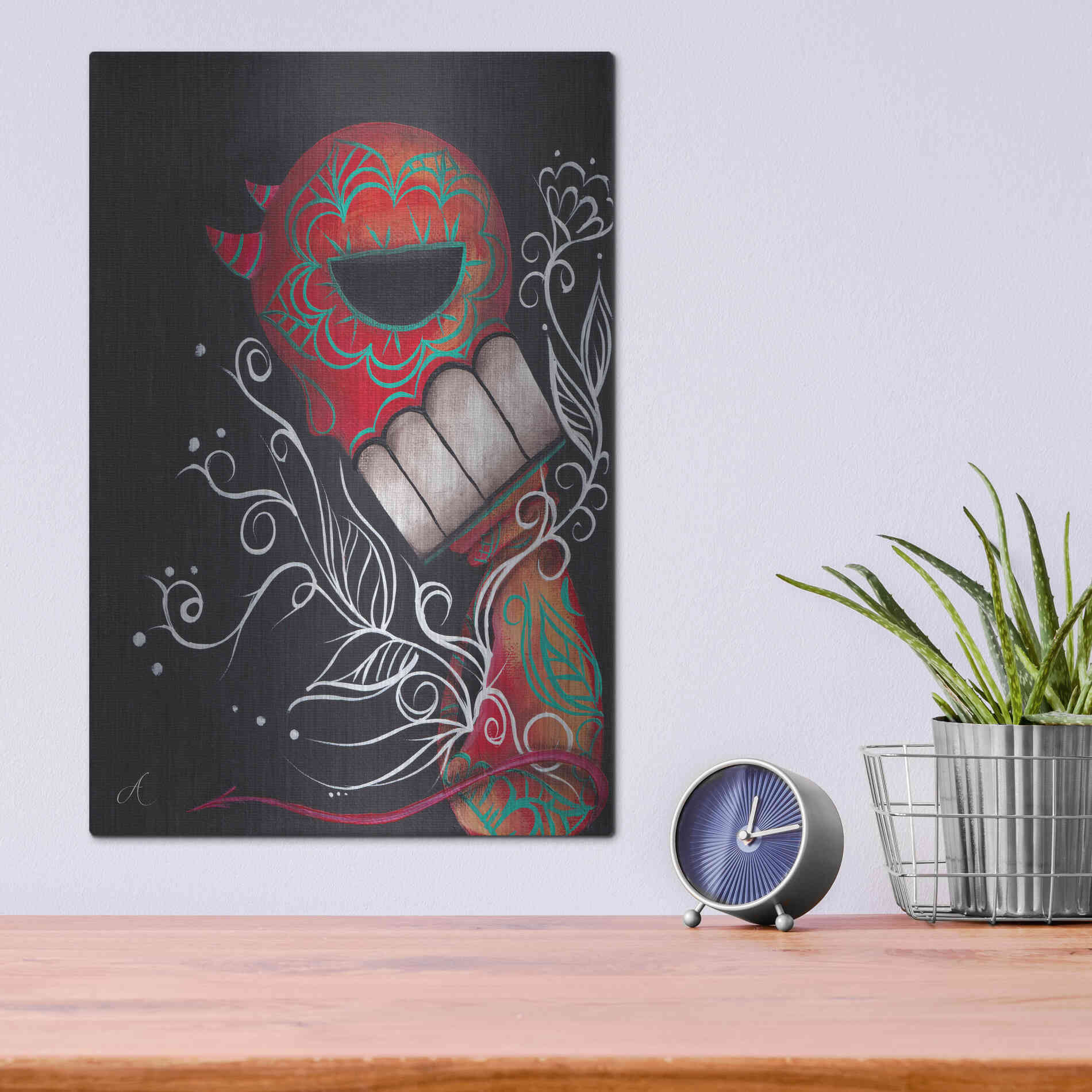 Luxe Metal Art 'Perdition' by Abril Andrade, Metal Wall Art,12x16