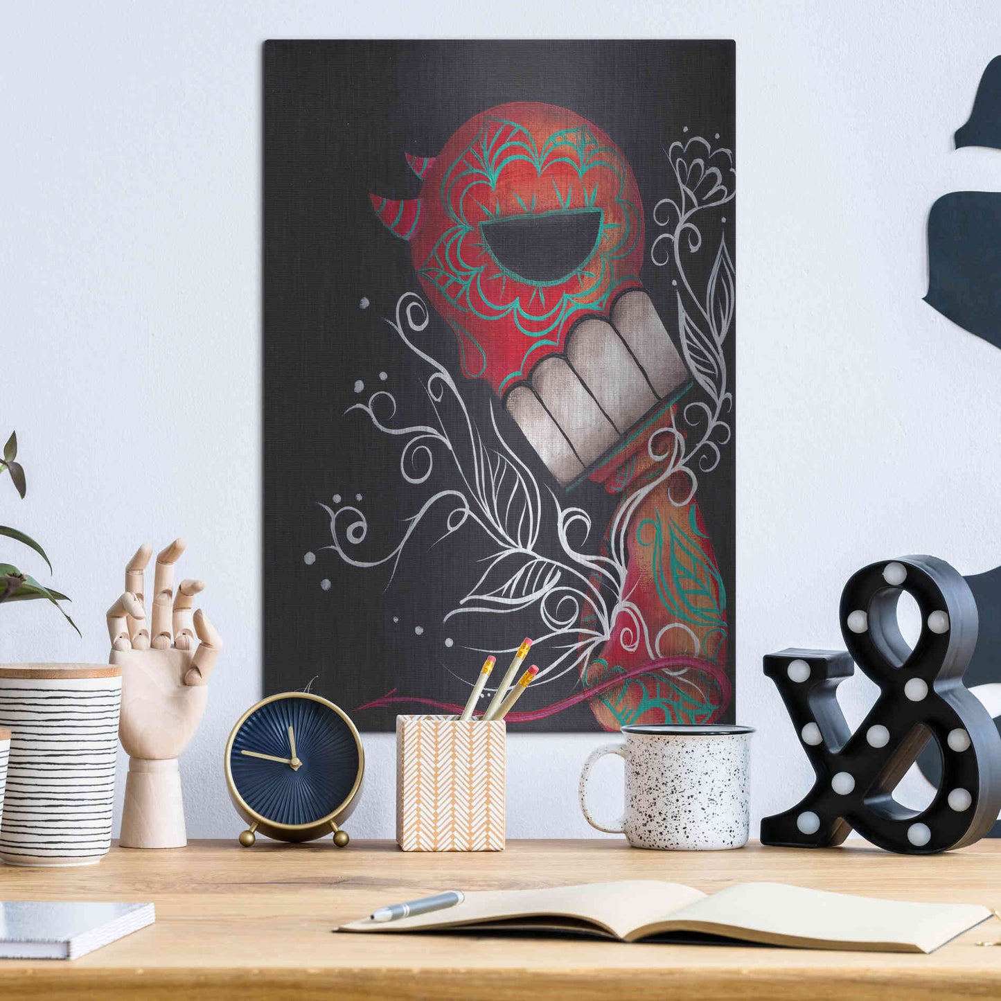 Luxe Metal Art 'Perdition' by Abril Andrade, Metal Wall Art,12x16