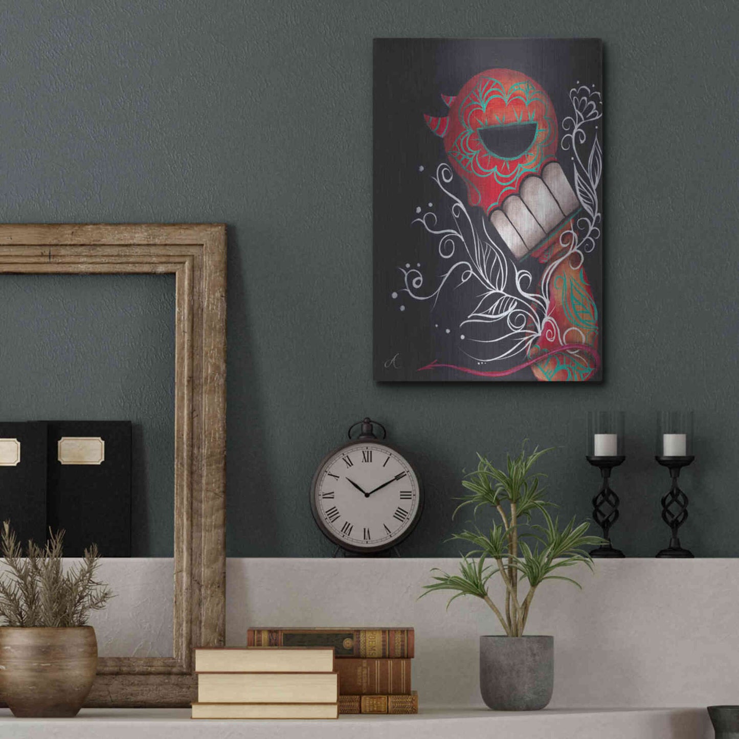 Luxe Metal Art 'Perdition' by Abril Andrade, Metal Wall Art,12x16