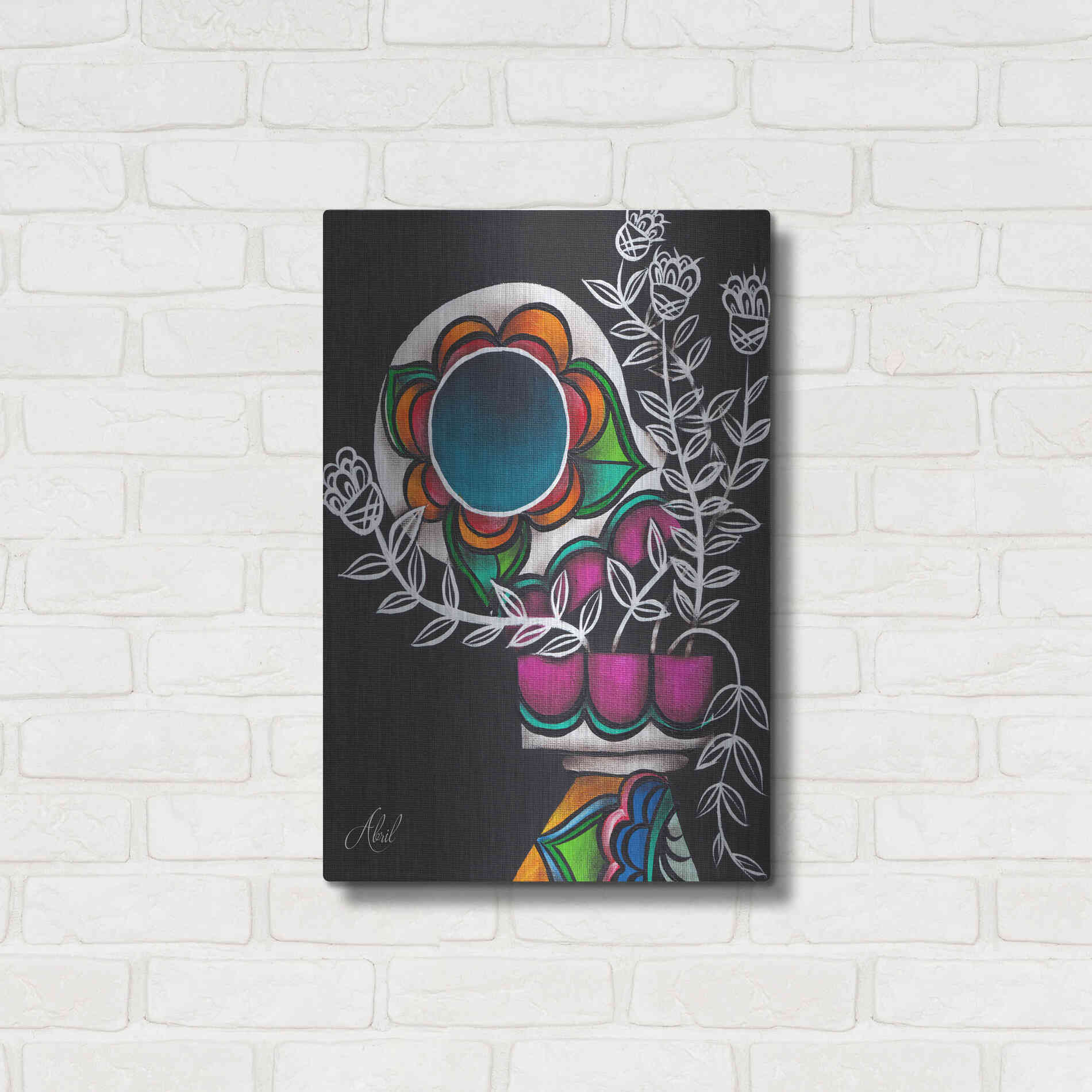 Luxe Metal Art 'Utopia' by Abril Andrade, Metal Wall Art,16x24