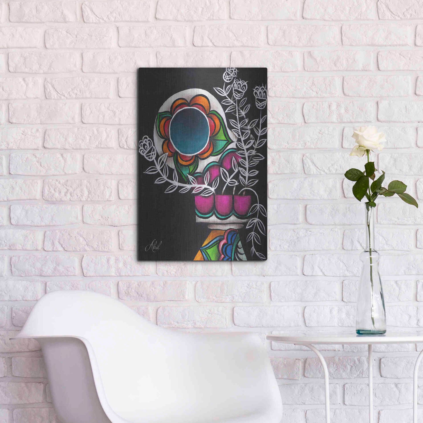 Luxe Metal Art 'Utopia' by Abril Andrade, Metal Wall Art,16x24