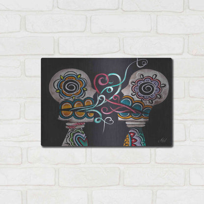 Luxe Metal Art 'You Are My Damnation' by Abril Andrade, Metal Wall Art,16x12